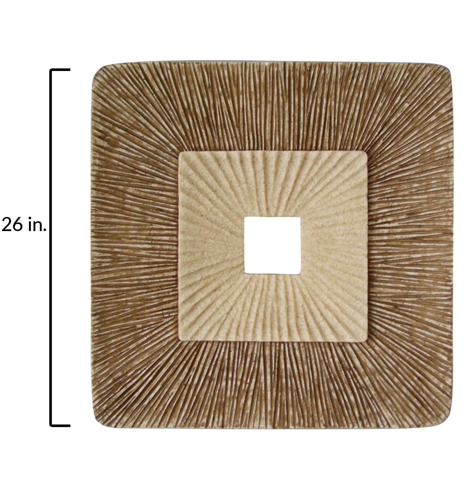 Square Double Layer Ribbed Wall Plaque 26" X 2"-zoom-5