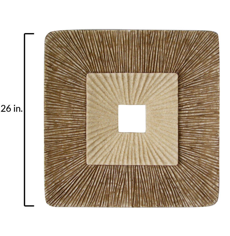 Square Double Layer Ribbed Wall Plaque 26" X 2"-zoom-
