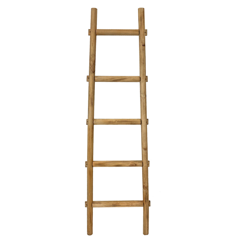 Screen Gems 5 Step Blankrock Decorative Wooden Ladder Brown-zoom-