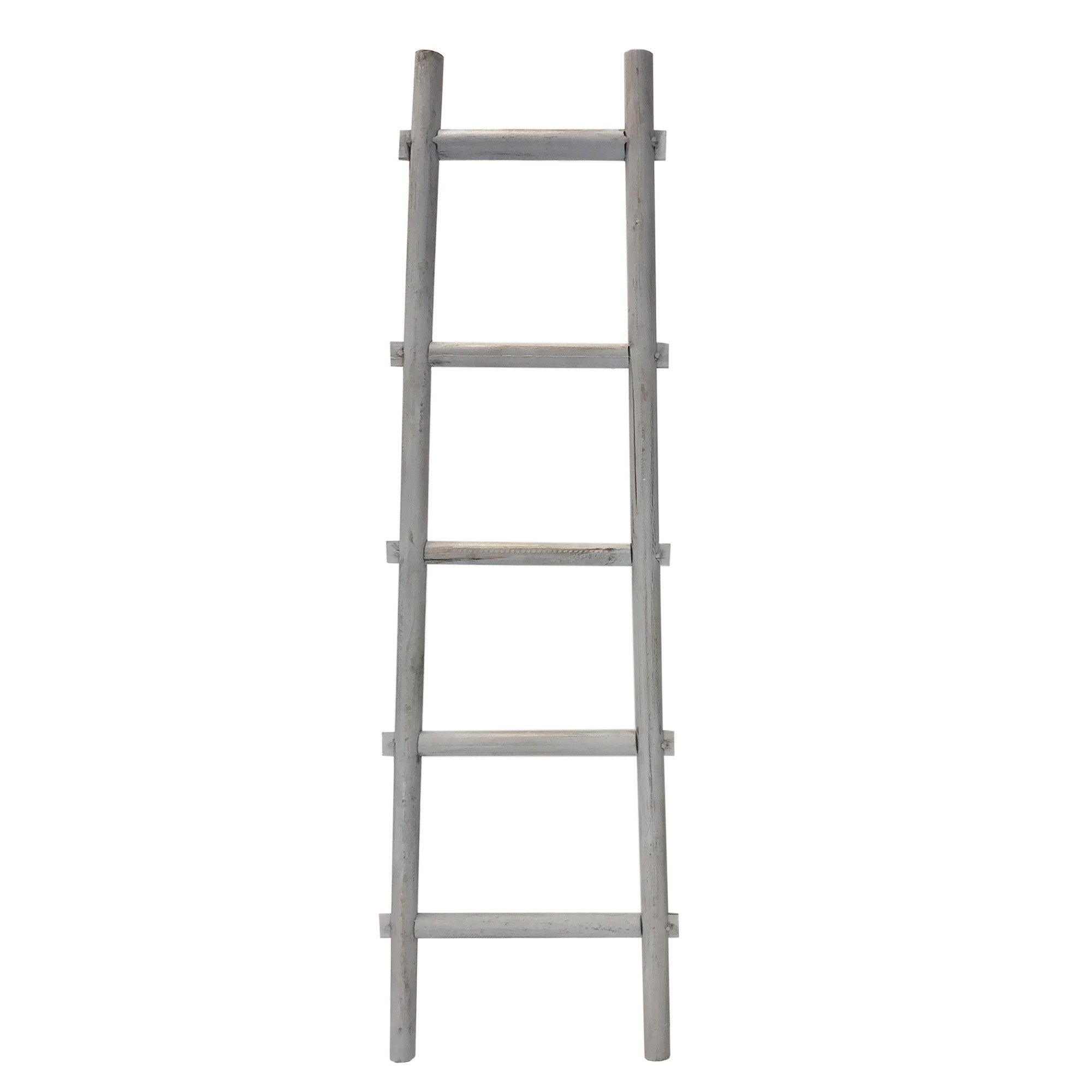 Screen Gems 5 Step Blankrock Decorative Wooden Ladder Grey-zoom-2