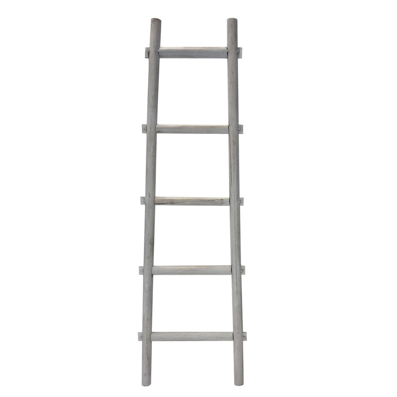 Screen Gems 5 Step Blankrock Decorative Wooden Ladder Grey-zoom-