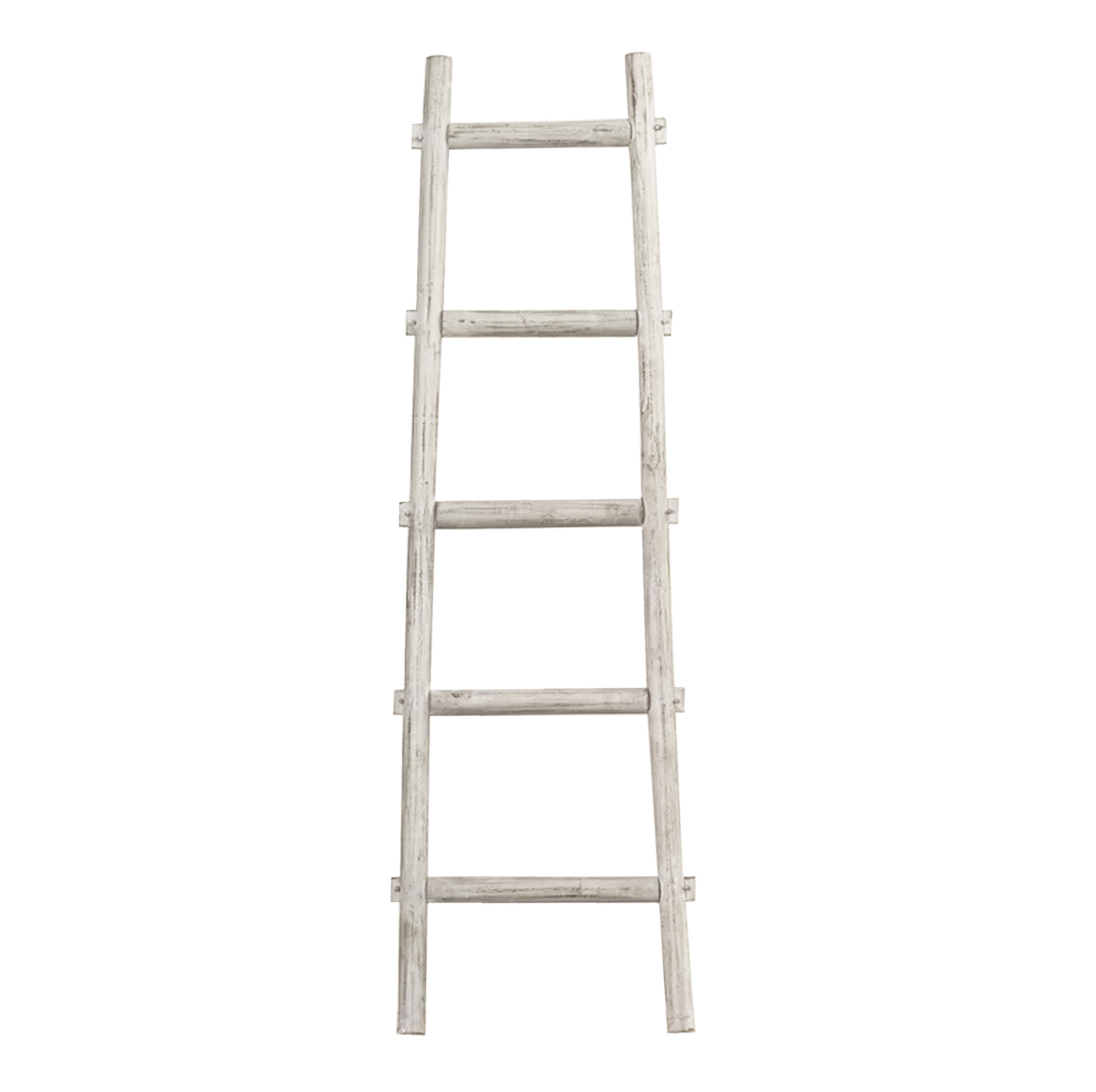 Screen Gems 5 Step Blankrock Decorative Wooden Ladder White-zoom-2
