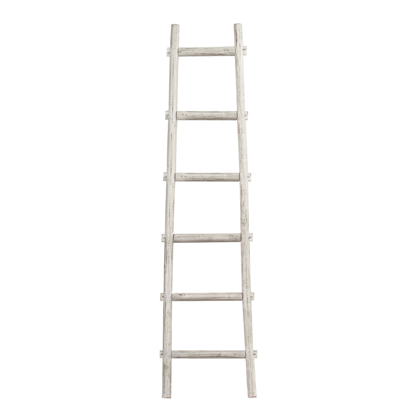 Screen Gems 6 Step Blankrock Decorative Wooden Ladder White