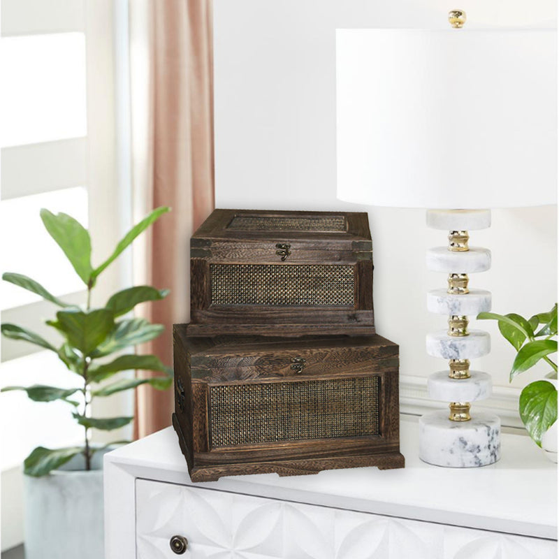 S/2 Wooden Storage Box-zoom-