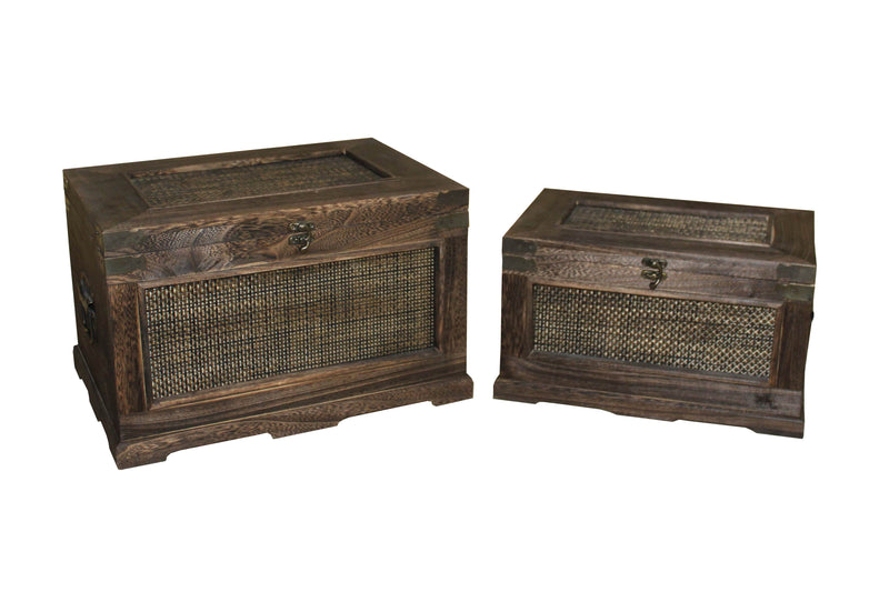 S/2 Wooden Storage Box-zoom-