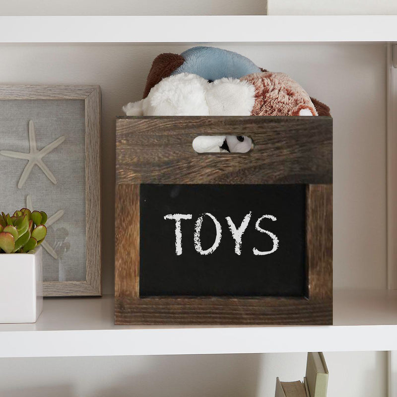 S/3 Box With Chalkboard Brown-zoom-