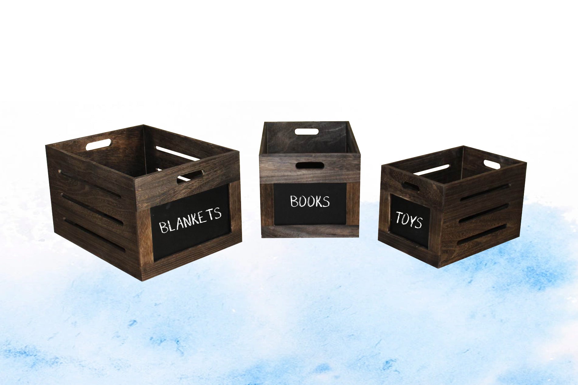 S/3 Box With Chalkboard Brown-zoom-5