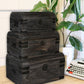 S/3 Box Middle Century Style Wooden Storage Boxes