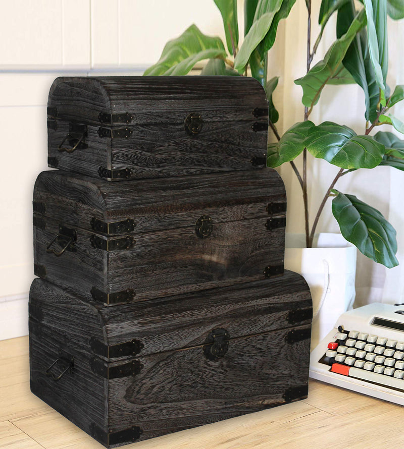S/3 Box Middle Century Style Wooden Storage Boxes-zoom-