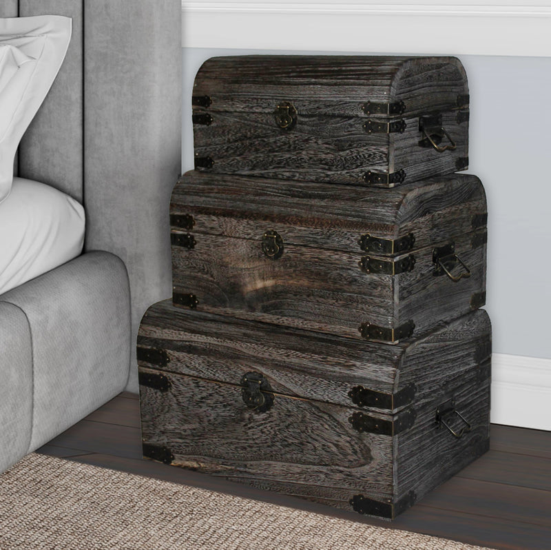 S/3 Box Middle Century Style Wooden Storage Boxes-zoom-