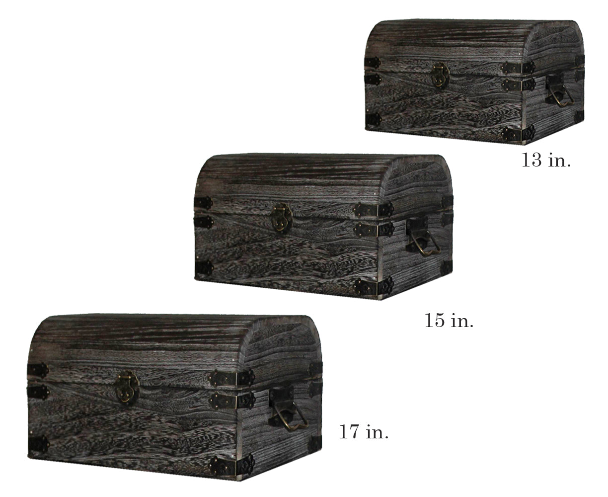 S/3 Box Middle Century Style Wooden Storage Boxes