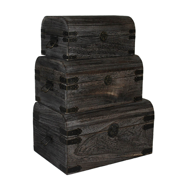 S/3 Box Middle Century Style Wooden Storage Boxes-zoom-