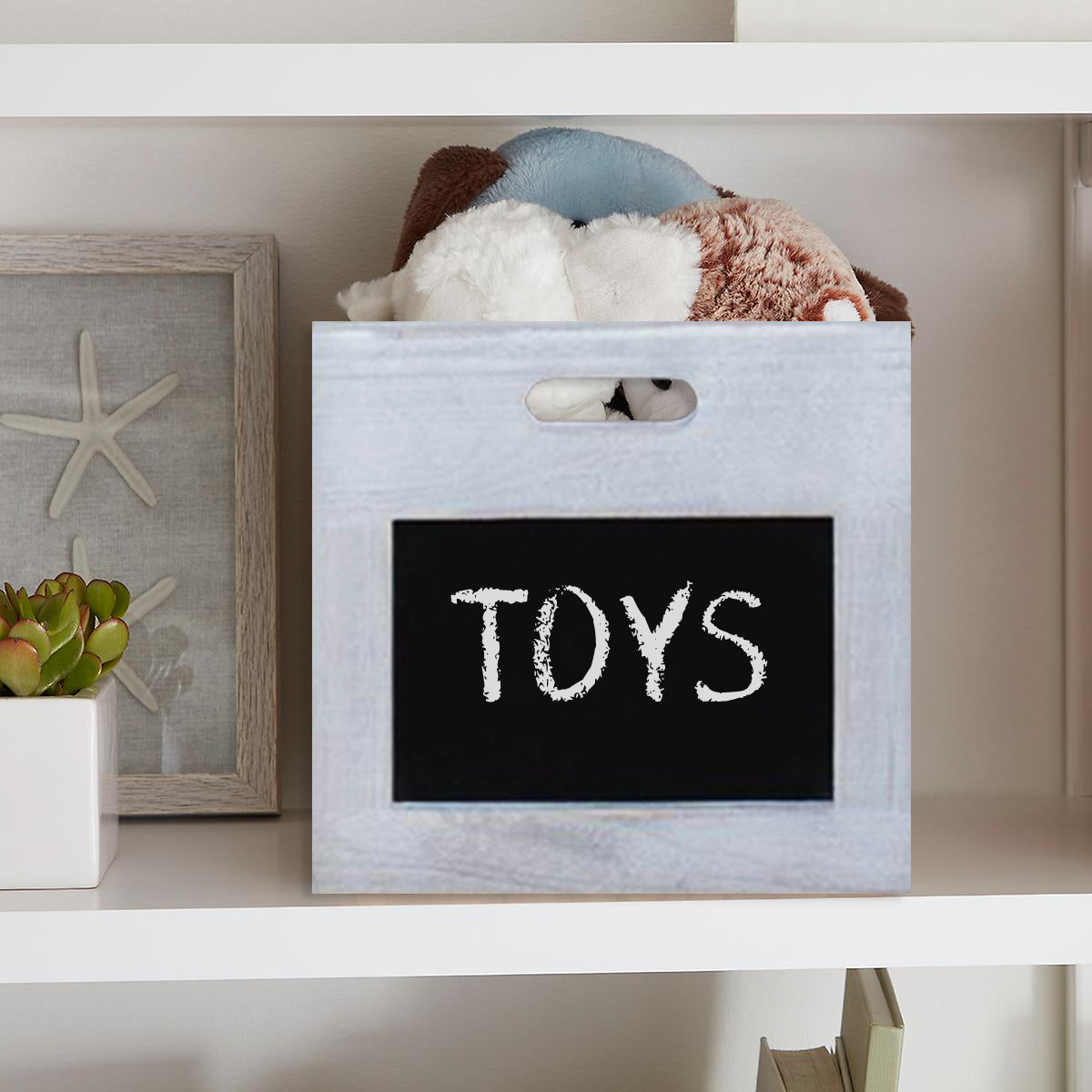 S/3 Storage Box With Chalkboard Grey