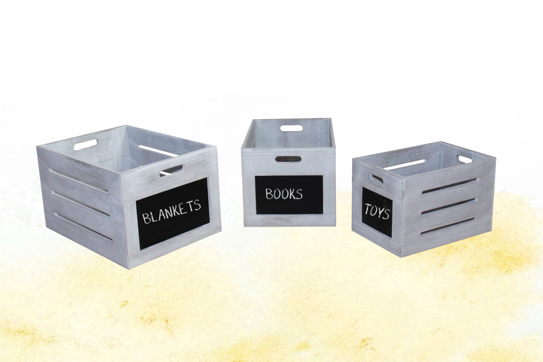 S/3 Storage Box With Chalkboard Grey-zoom-5