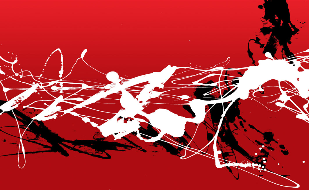 Abstract Style Red Canvas Printing Wall Art 32" X 52"-zoom-1