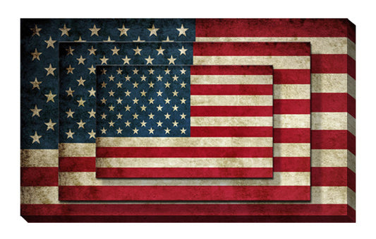 America Flag Canvas Wall Art 24" X 32"