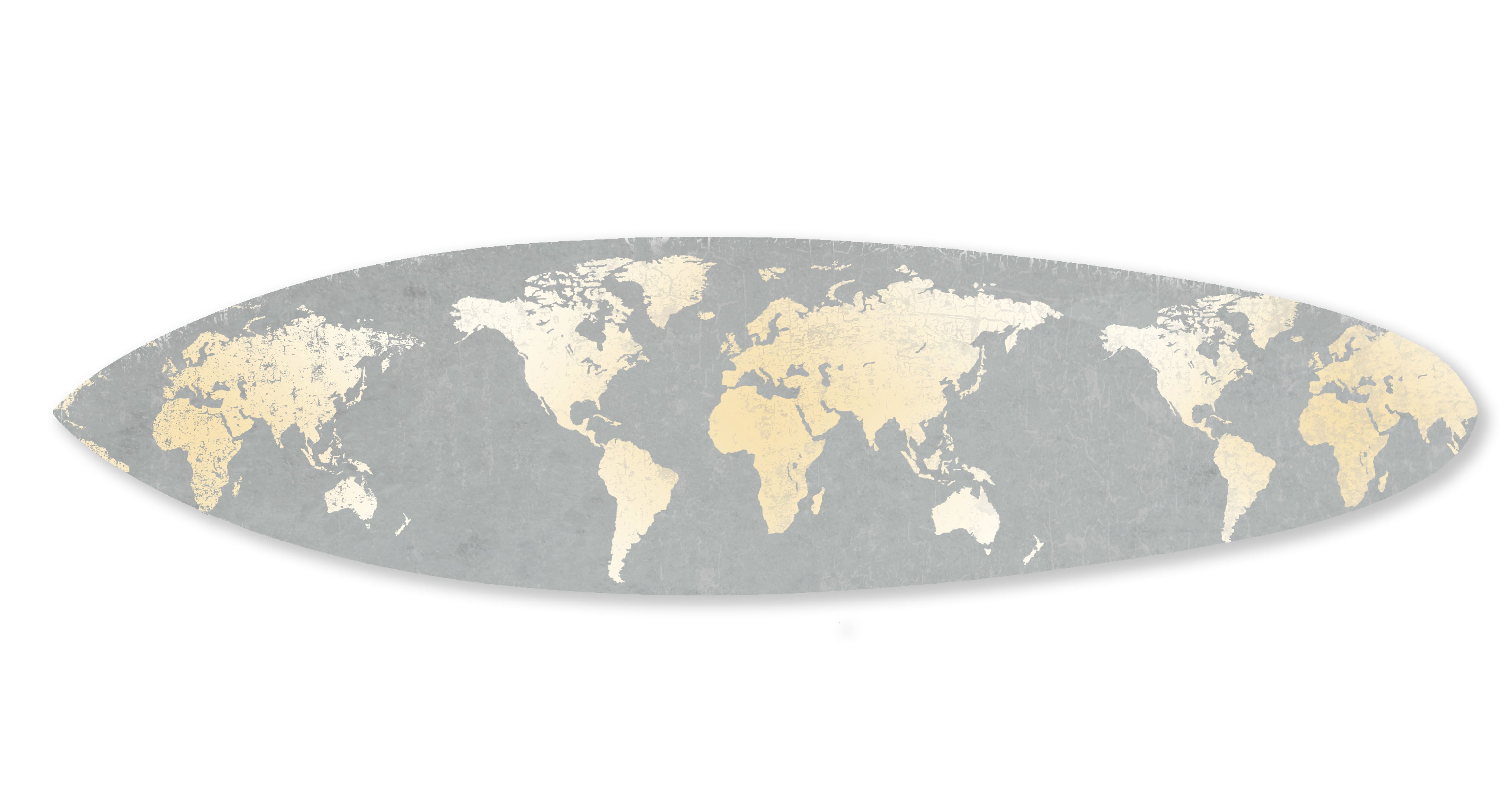 Screen Gems Around The World Surfboard Wall Art