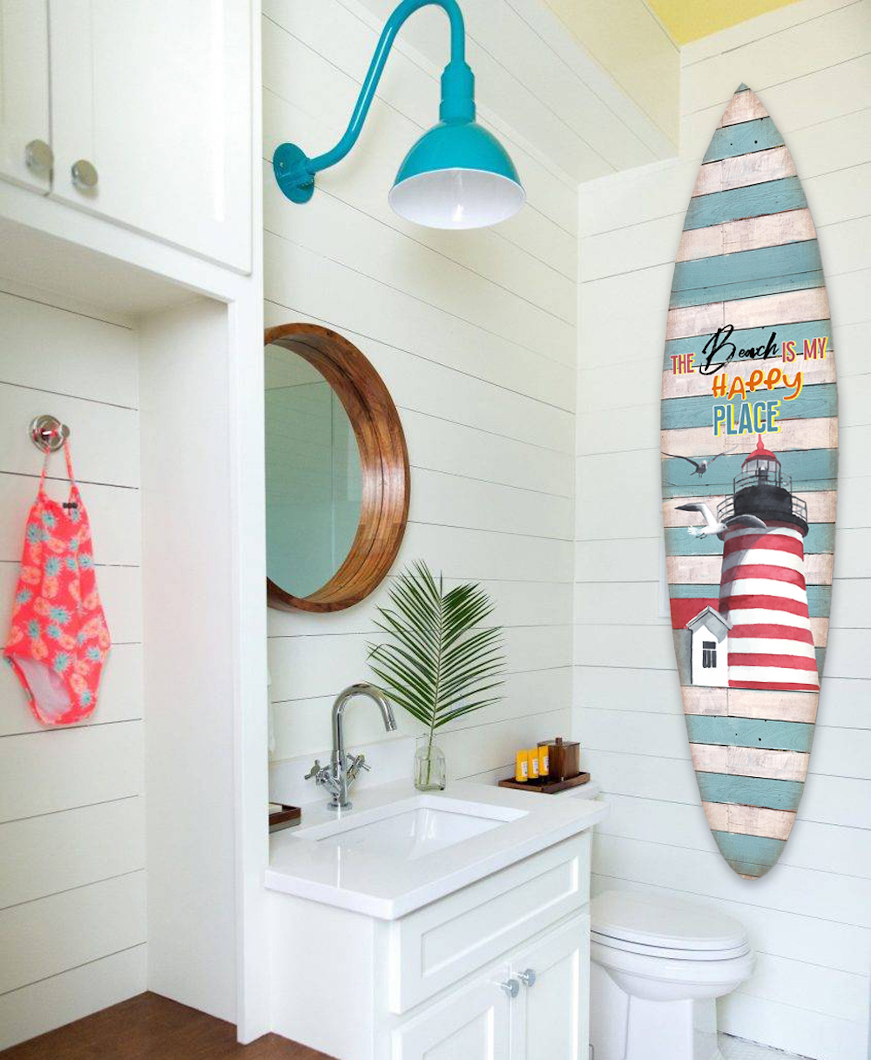 Screen Gems Lighthouse Surfboard Wall Art-zoom-2