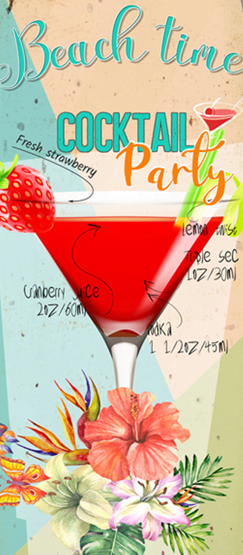 Screen Gems Cocktail Surfboard Wall Art-zoom-