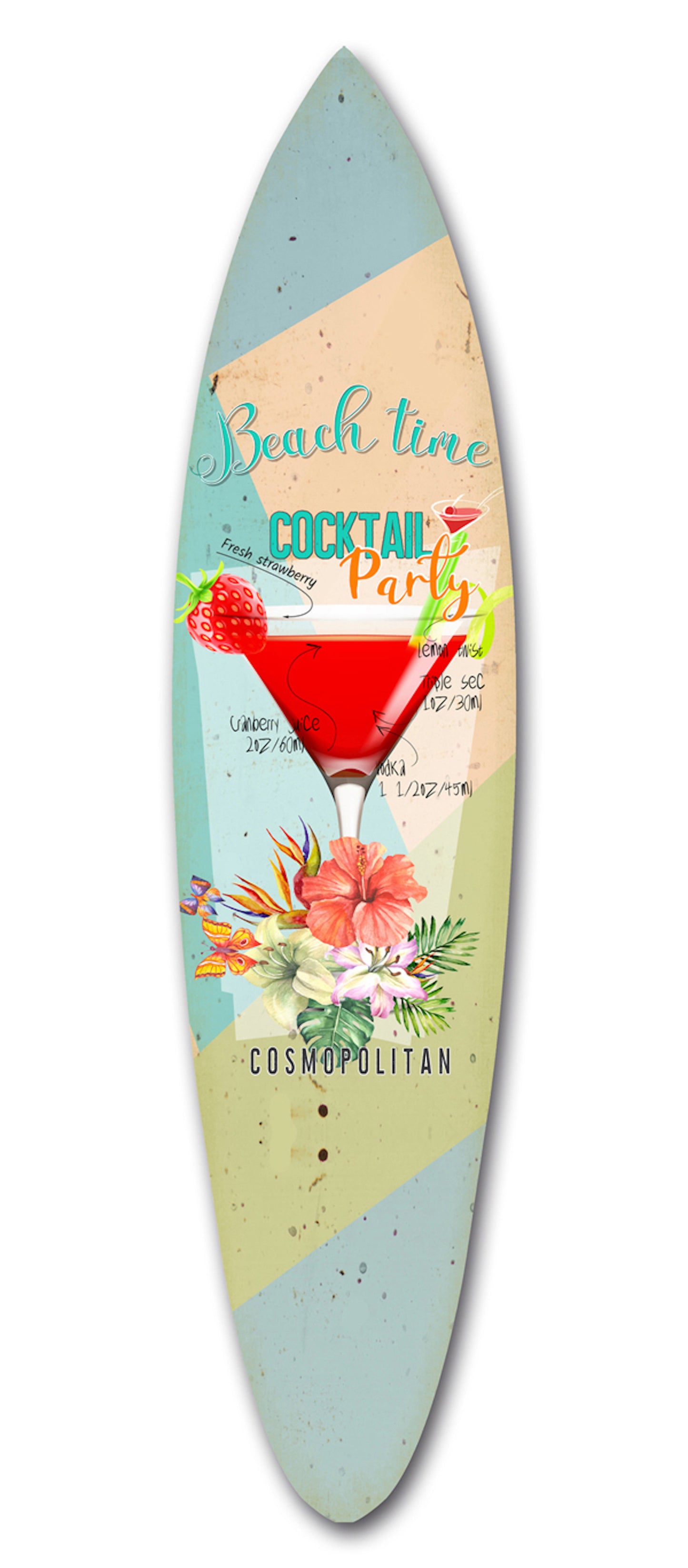 Screen Gems Cocktail Surfboard Wall Art