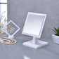 9.25 In Square White Bevelled Mirror On A Pedestal