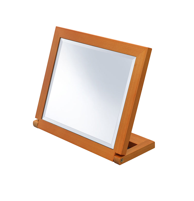 8 In Rectangular Walnut Tilted Bevelled Mirror