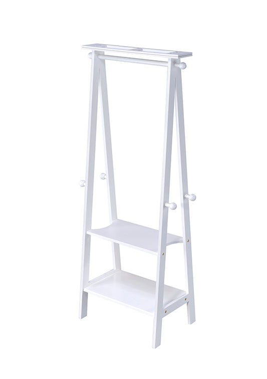 59" In White Garment Rack