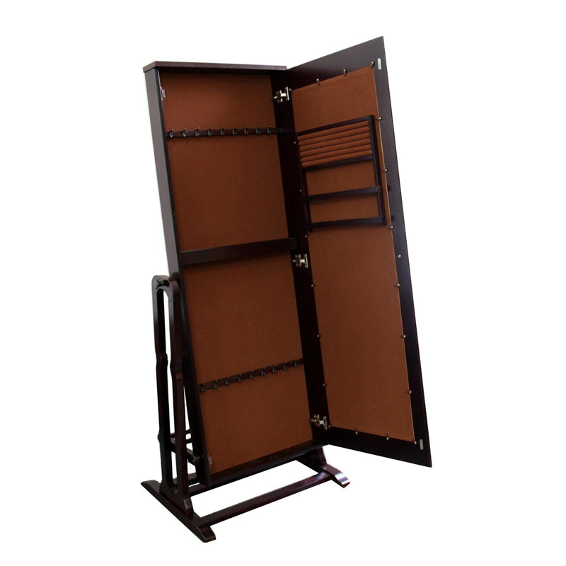 61" In Standing Jewelry Storage Mirror Dark Cherry-zoom-2