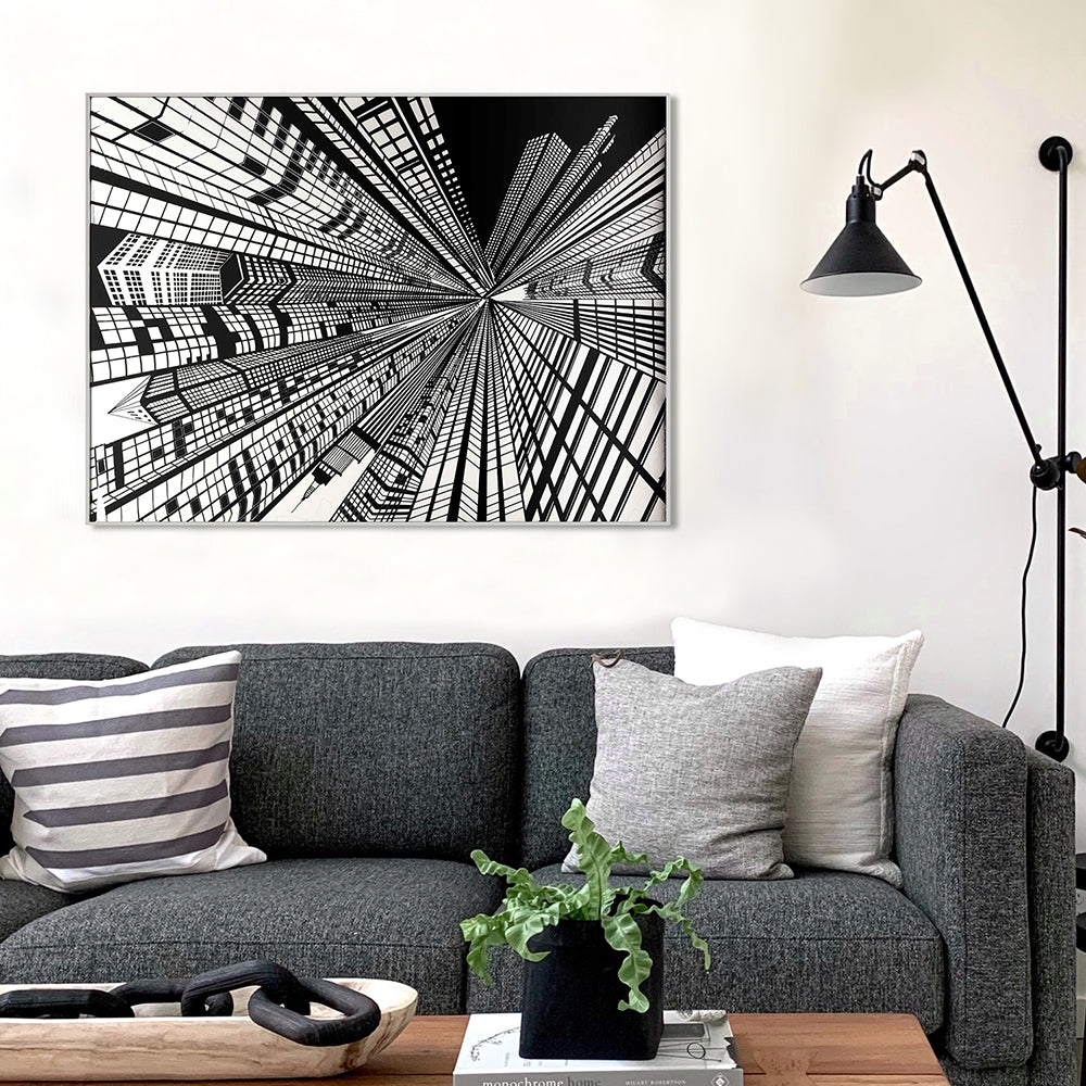 City Buildings Framed Wall Art-zoom-1