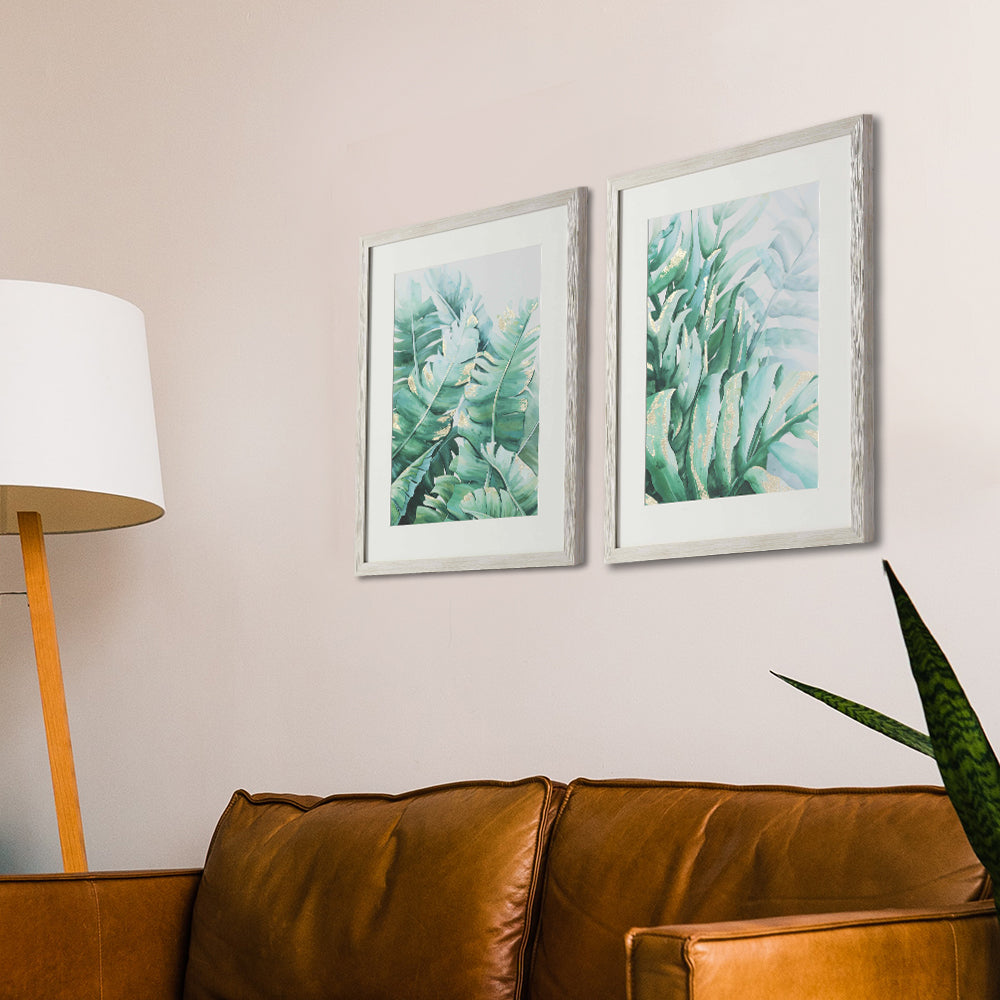 Green Leafs Framed Wall Art-zoom-1