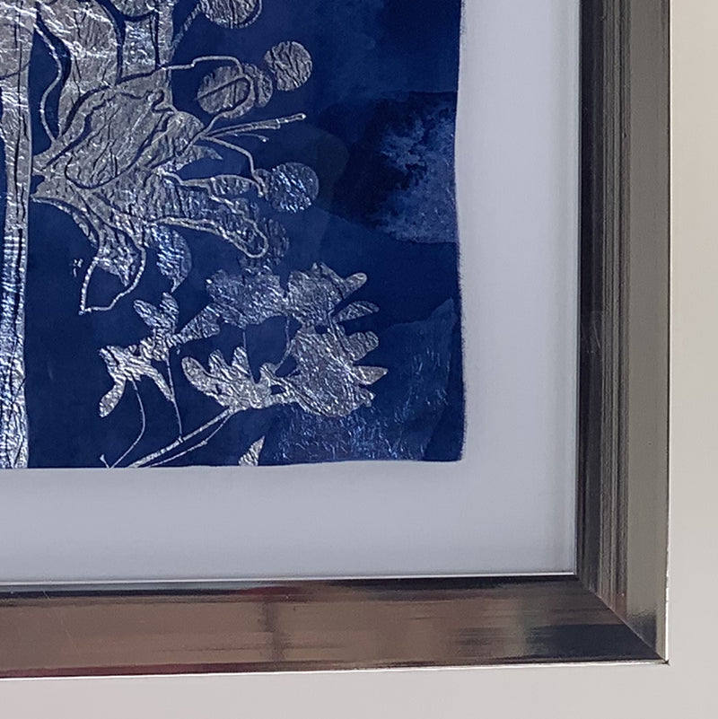 Sliver Botanical Floral Framed Wall Art-zoom-