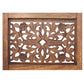 The Urban Port Handmade Foldable 4 Panel Wooden Partition Screen Room Divider, Brown