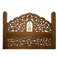 Handcrafted Wooden 4 Panel Room Divider Screen With Tiny Bells Reversible