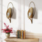 22 Inch Wall Sconce Candle Holder Modern Tulip Shape Set Of 2 Matte Gold Frame