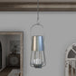 Ambient 12 Inch Vintage Style Iron Candle Stand Lantern Sleek Curved Handle Metallic Silver
