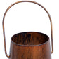 Ambient 12 Inch Vintage Style Iron Candle Stand Lantern Sleek Curved Handle Rustic Bronze
