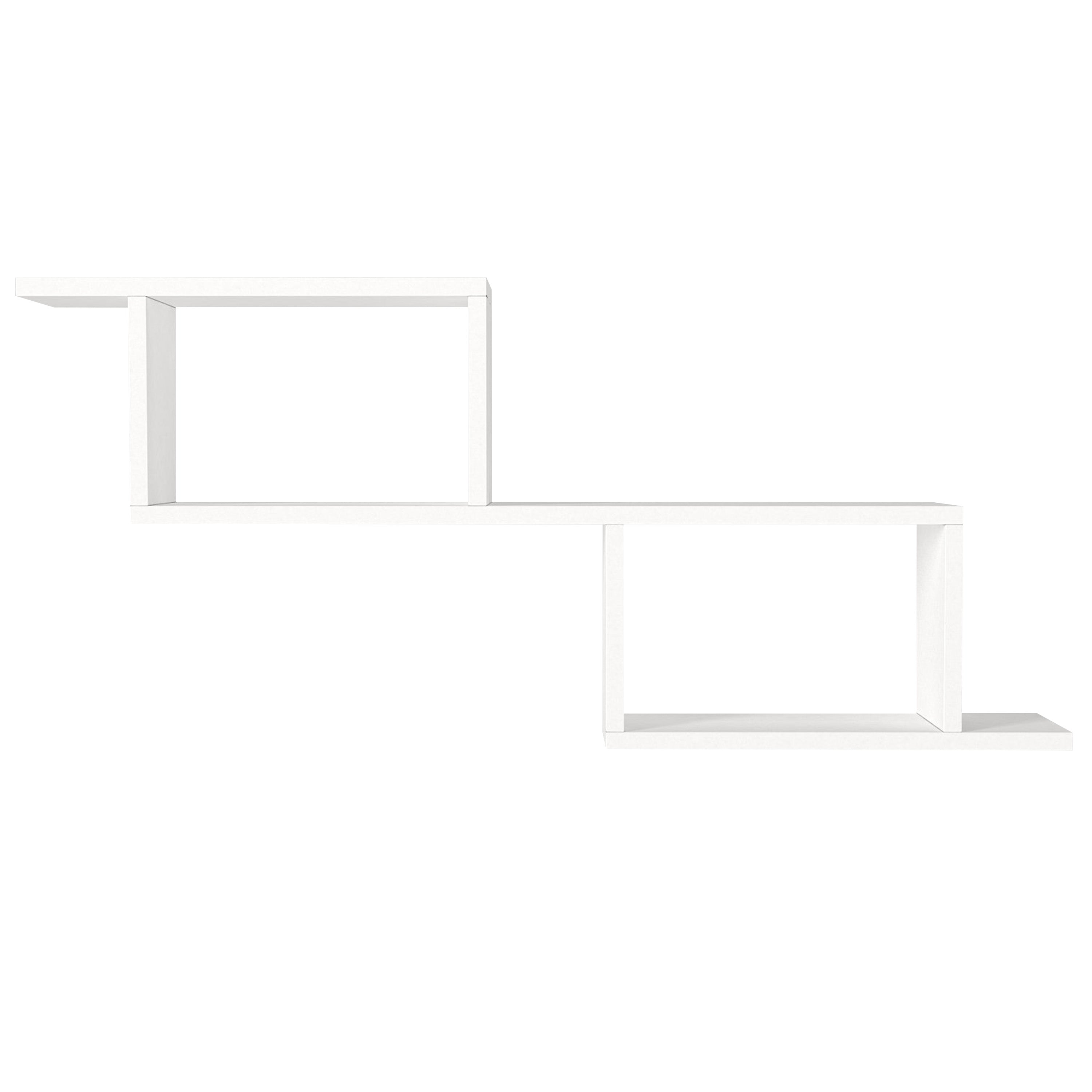 40 Inch Decorative Wooden Wall Mounted Cubby Shelf White