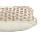 18 X 18 Square Cotton Decorative Accent Throw Pillow Raised Diamond Embroidery Beige