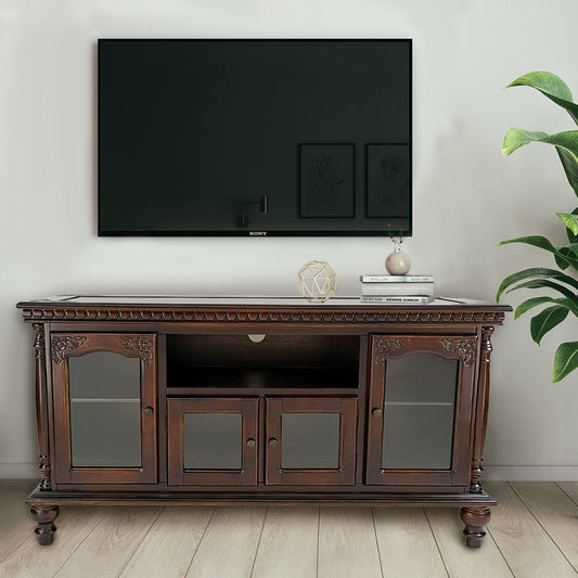 Glass Door TV Stand