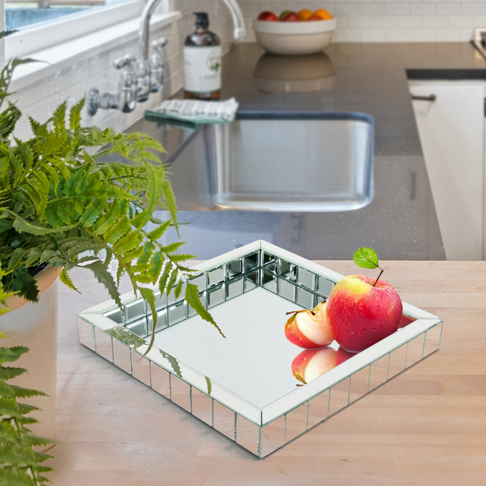 Beveled Mirror Tray