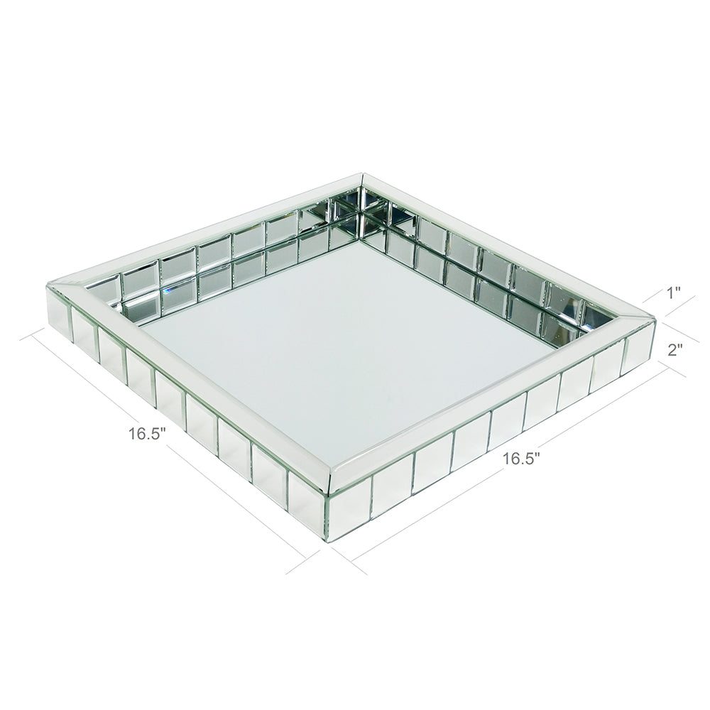 Beveled Mirror Tray