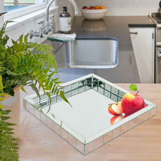 Beveled Mirror Tray