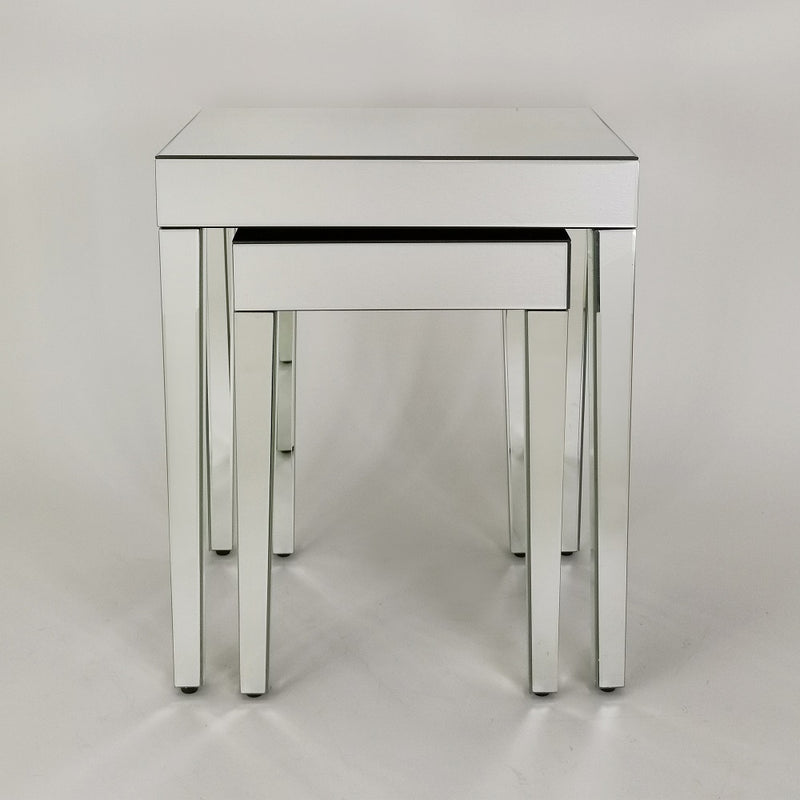 Set Of 2 Beveled Mirror Nesting Tables-zoom-