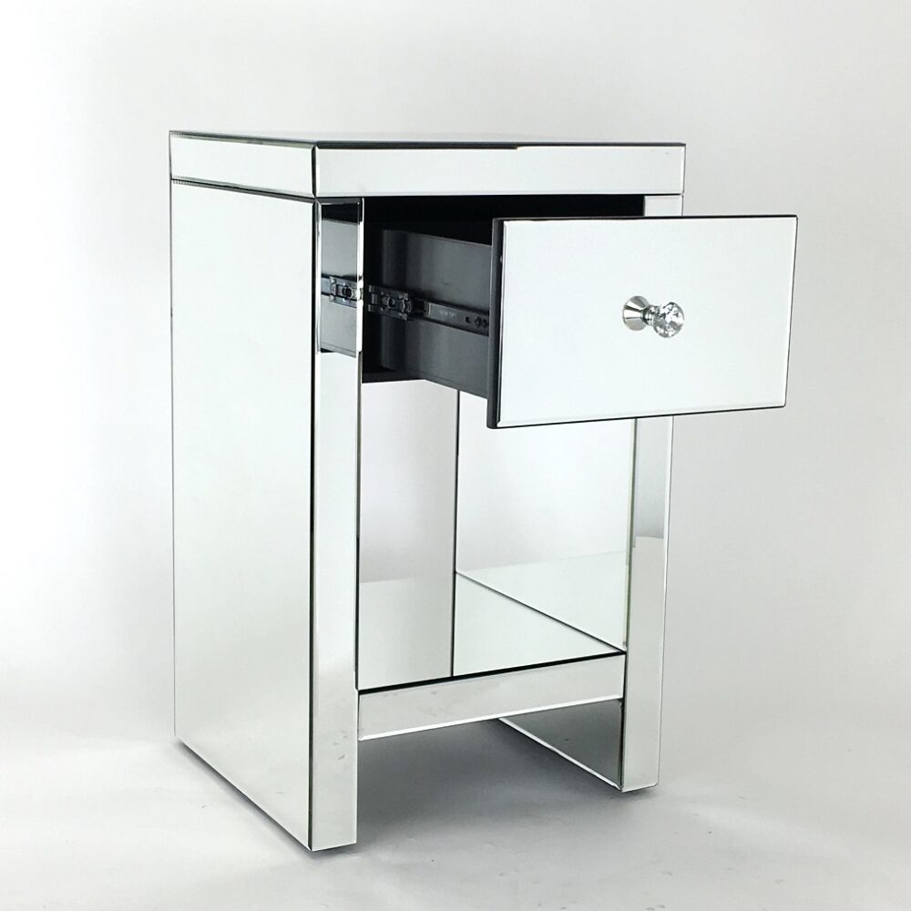 Beveled Mirror Chest Of One Drawer-zoom-2