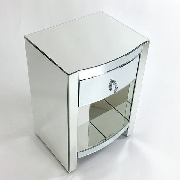 Hot Curved Mirror Chest Of One Drawer