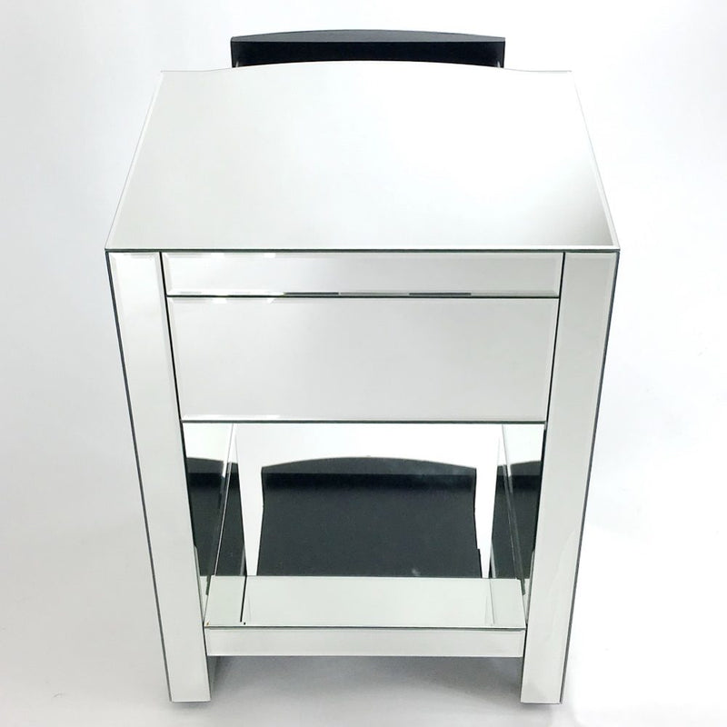 Hot Curved Mirror Chest Of One Drawer-zoom-