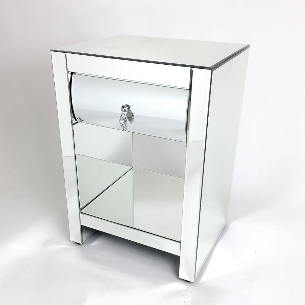 Hot Curved Mirror Chest Of One Drawer