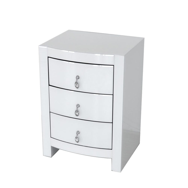 Hot Curved Glass Chest Of 3 Drawers-zoom-