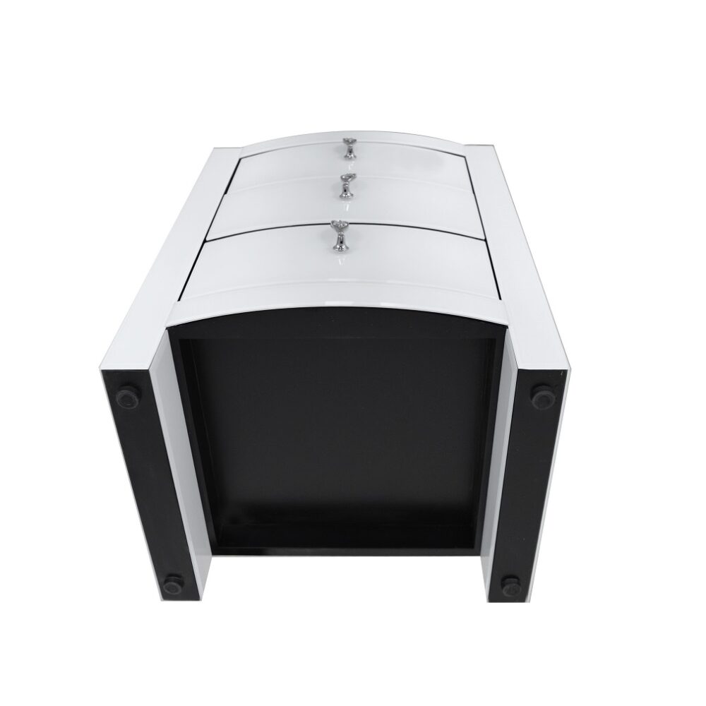 Hot Curved Glass Chest Of 3 Drawers-zoom-3