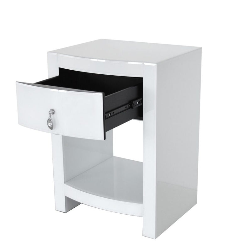 Hot Curved Glass Chest Of One Drawer-zoom-